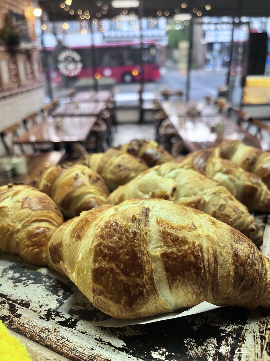 Fresh croissants baked at Café Hayes